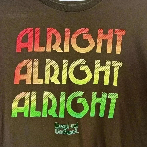 DAZED AND CONFUSED ALRIGHT Officially Licensed Men's Graphic Tee Shirt XL - Picture 3 of 6